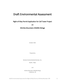 Draft Environmental Assessment and Compatibility Determination for proposed right-of-way (ROW) permit for cell tower at Wichita Mountains Wildlife Refuge.