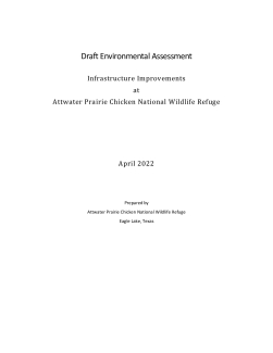 Draft Environmental Assessment Infrastructure Improvements at Attwater Prairie Chicken National Wildlife Refuge