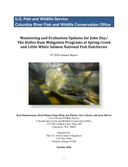 Monitoring and Evaluation Updates for John Day/ The Dalles Dam Mitigation Programs at Spring Creek and Little White Salmon National Fish Hatcheries