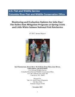 Monitoring and Evaluation Updates for John Day/ The Dalles Dam Mitigation Programs at Spring Creek and Little White Salmon National Fish Hatcheries FY 2017 Annual Report