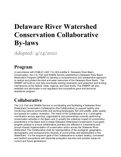 Delaware River Watershed Conservation Collaborative By Laws