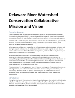Delaware River Basin Conservation Collaborative Mission and Vision