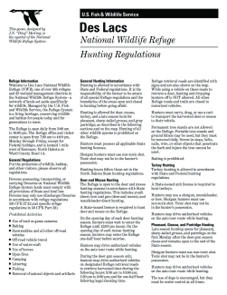 Des Lacs NWR Hunting Regulations