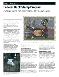 Fact Sheet: Federal Duck Stamp Program