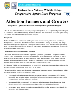 Cooperative Agricultural Notice for Eastern Neck NWR