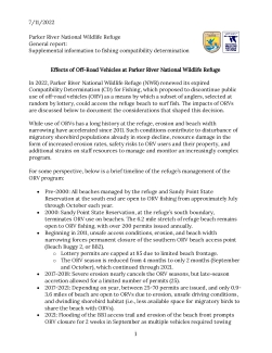 Effects of Off-Road Vehicles at Parker River National Wildlife Refuge (508)
