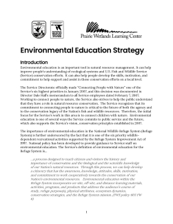 Fergus Falls WMD PWLC Environmental Education Strategy