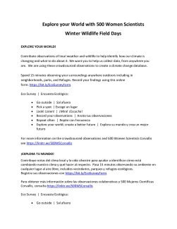 Explore Your World Ecosurvey _ Winter Wildlife Field Days 2022