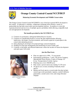 FAQ Orange County Central Coastal NCCP and HCPs