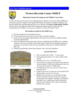 FAQ Western Riverside County MSHCPs