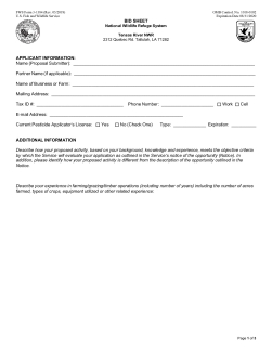 FWS Form 3-1384 Bid Sheet