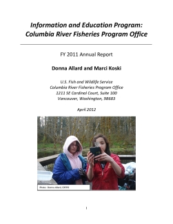 Information and Education Program: Columbia River Fisheries Program Office FY 2011 Annual Report