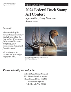 2024 Federal Duck Stamp Art Contest Regulations