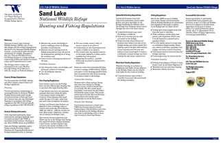 Sand Lake Hunting & Fishing Regulations