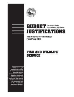 Fiscal Year 2014 Fish and Wildlife Service Presidents Budget