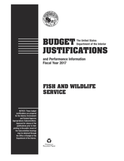 Fiscal Year 2017 Fish and Wildlife Service Presidents Budget