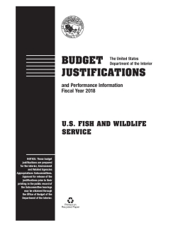 Fiscal Year 2018 Fish and Wildlife Service Presidents Budget
