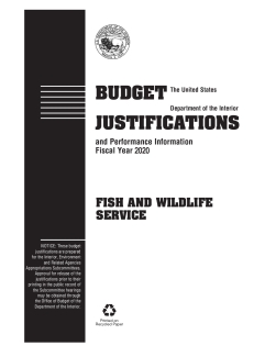 Fiscal Year 2020 Fish and Wildlife Service Presidents Budget