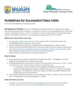 Guidelines for Successful Class Visits