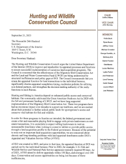 Letter to DOI Secretary Deb Haaland regarding the Departmental land