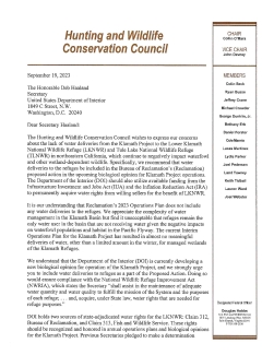 Letter to DOI Secretary Deb Haaland regarding Water Management Issues