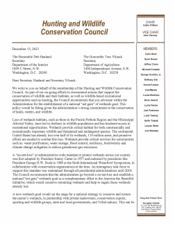 Letter to DOI Secretary Haaland and USDA Secretary Vilsack Regarding the Establishment of a National "Net Gain"