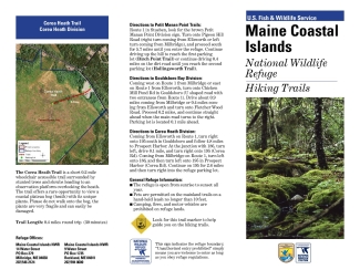 Hiking trails at Maine Coastal Islands National Wildlife Refuge