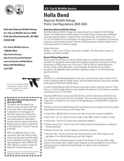 Holla Bend National Wildlife Refuge Public Use Regulations 