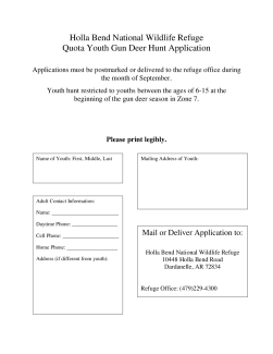 Holla Bend NWR - Quota Youth Gun Deer Hunt Form
