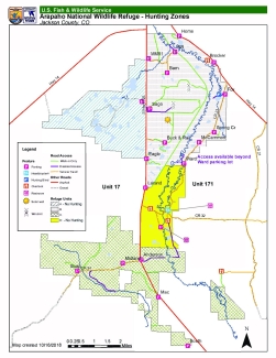 Arapaho NWR Hunting Access Map 2022