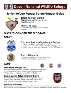 Desert NWR - Junior Ranger Parent/Leader Guide (508)