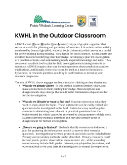 Fergus Falls WMD KWHL in the Outdoor Classroom