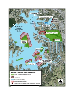 Kings Bay Manatee Protection Areas Map 
