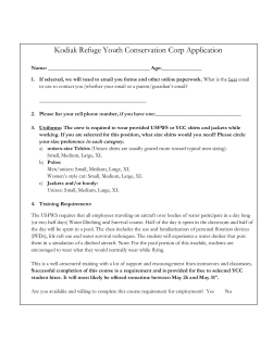 Kodiak NWR YCC application 2023