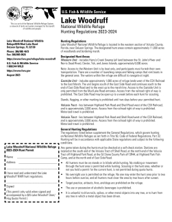 Lake Woodruff National Wildlife Refuge Hunting Regulations 2023-2024