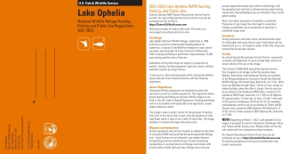 Lake Ophelia NWR Hunting and Fishing Regulations Brochure