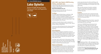 Lake Ophelia NWR Hunting and Fishing Regulations Brochure 2022 - 2023