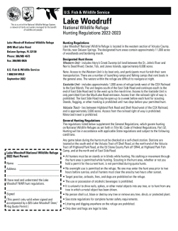 Lake Woodruff NWR Deer and Hog Hunting Regulations 2022-23