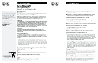 Lake Woodruff NWR Turkey Hunt Regulations 2022
