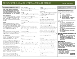 Maine Coastal Islands National Wildlife Refuge Hunting Regulations