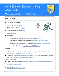 Pond Insect Investigation Distance Learning Packet (grades 2-3)