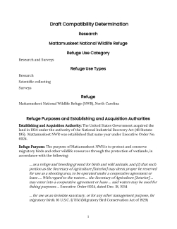 Draft Compatibility Determination for Research at Mattamuskeet National Wildlife Refuge