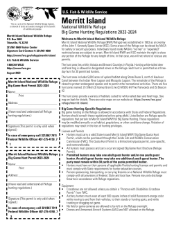 Merritt Island NWR Big Game Hunt Regulations 2023 - 2024