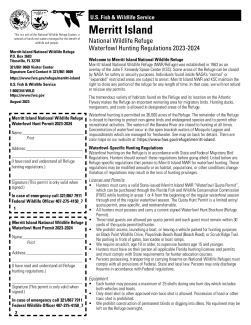 Merritt Island National Wildlife Refuge Waterfowl Hunting Regulations 2023 - 2024