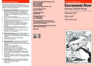 Sacramento River Refuge Mooney and Ohm Leaflet for Sacramento National Wildlife Refuge Complex