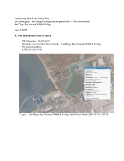 Community Health and Safety Plan Site Investigation – Pre-Design Investigation for Operable Unit 3 - F&G Street Marsh San Diego Bay National Wildlife Refuge