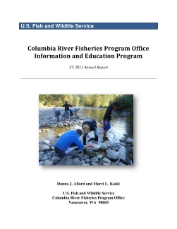Columbia River Fisheries Program Office Information and Education Program FY 2013 Annual Report
