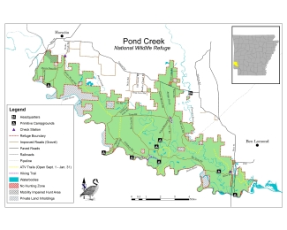 Pond Creek NWR Public Use Map 2023