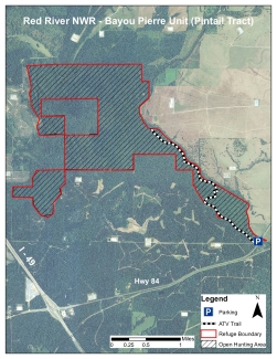 Red River NWR Pintail Hunt Map
