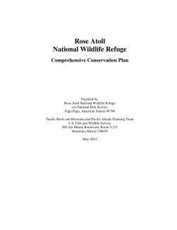 Rose Atoll Comprehensive Conservation Plan (2014)